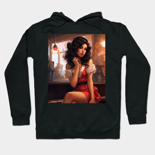 A Pin Up Girl Hoodie by goodoldvintage